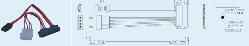 SATA 7P+15P母VS SATA 7P 180度 VS 4P Cable 线.jpg